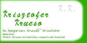 krisztofer krucso business card